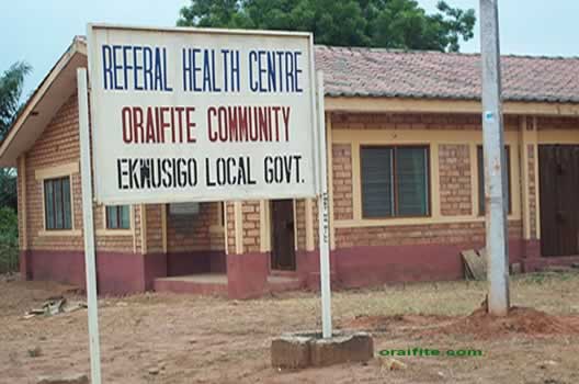 Close Up Referal Health Centre at Civic Center Oraifite Community.
