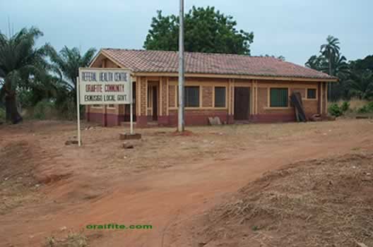 Referal Health Centre at Civic Center Oraifite Community.