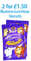 2 for 1.50 GBP Burtons Lunchbox Biscuits 