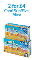 2 for 4 GBP Capri Sun/Five Alive 