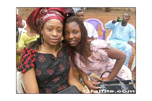 Igbo Wedding Picture 1 Guest Enjoying the Food and Drink laid on for the wedding festivities.