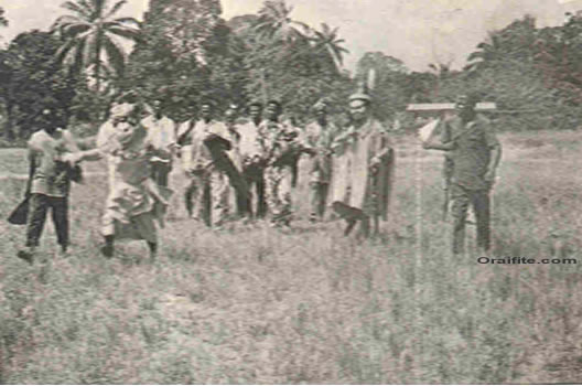 Masks & Dancers during Afia-olu festival Picture.