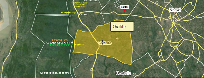Google Map of Oriaifte in the Igbo Land
