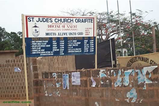 St Jude's Church Irefi Main Sign Board.