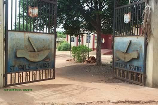 Back Gate of St Pauls Church Umuezopi Oraifite.