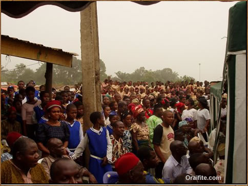 Igbo Pictures of Oraifite people of welcome Chris Ngige.
